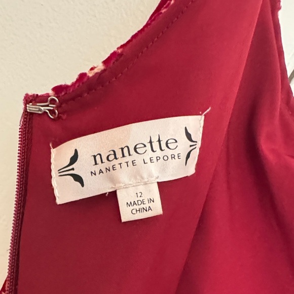 NWOT Nanette Lepore Dark Red/Yellow Burnout Floral Midi Pant Jumpsuit Vintage - Picture 2 of 15